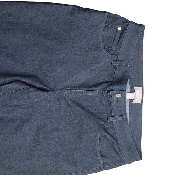 Chico's 'Jessie' Ankle Jeans with GoldFoil Cuffs Size 1 US Size 8 - Picture 4 of 6